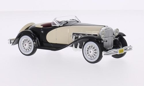 Preisvergleich Produktbild Duesenberg SSJ, schwarz / hellbeige, 1933, Modellauto, Fertigmodell, MCW-SC04 1:43