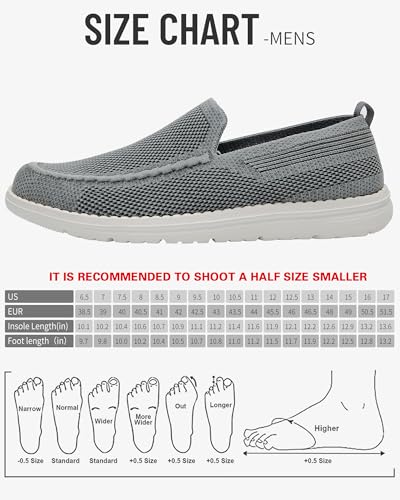 Image of 1TAZERO Mens Wide Width Slip On Shoes with Arch Support Insoles Men Lightweight Casual Loafer for Elderly & Wide Feet Plantar Fasciitis Walking Shoes