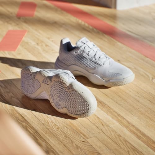 adidas Damen Stabil 16 Indoor Shoes, Ftwwht/Silvermet/Greone, 44 2/3 EU