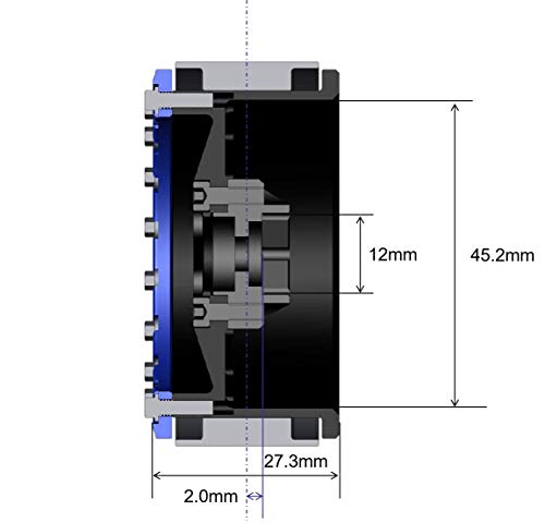 Treal 1.9 Beadlock Wheels (4P-Set) Alloy Crawler Wheels For 1:10 Rc Scale Truck (Black-Black) #TOP5