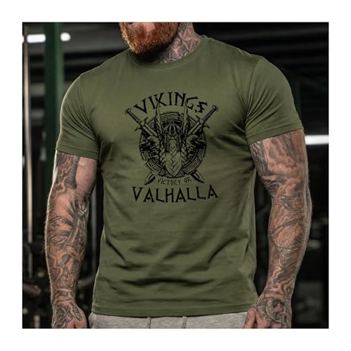 GYMTIER Just Grow T-Shirt de Gym pour Hommes, entraînement de Musculation, vêtements de Levage, Vert, M – vue 2