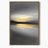 Framed Canvas Wall Art Abstract Color Canvas Prints Home Artwork Decoration for Living Room,Bedroom - 16x24 inches