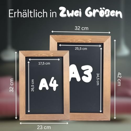 Magnetische Schiefertafel Elafi im Vintage-Stil, anthrazit schwarz