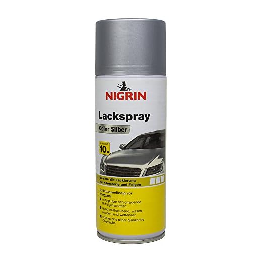 NIGRIN 74110 Lackspray, Silber, 400 ml