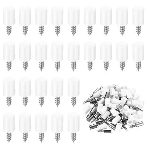 50 Soportes para Baldas de Armario, 7,3mm Clavijas de Soporte Baldas Armario, Metal Clavijas de Soporte de Estantes, Soportes Estanterias para Estantes Armario Libreria, con 50 Funda Antideslizantes