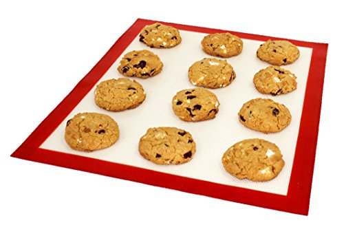 DoughEZ Silicone Non-stick Reusable Silicone Fiber Mesh Baking Mat, Oven Safe Up to 480° F, Dishwasher Safe, BPA Free, 11 x 16.5-Inch