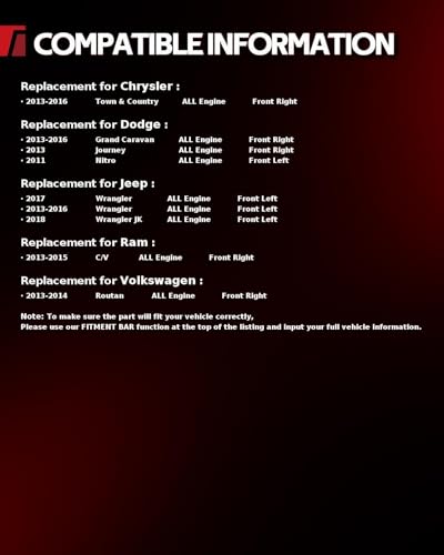 Image of Torchbeam Front Brake Caliper for Jeep 2013-2017 Wrangler, Dodge 2013-2016 Grand Caravan, Chrysler 2013-2016 Town & Country, Jeep 2018 Wrangler JK, Front Left or Front Right Caliper Replace # 18B5485