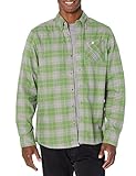 Mossy Oak Men's Plaid Flannel Shirt, Olive Buffalo Check, Large