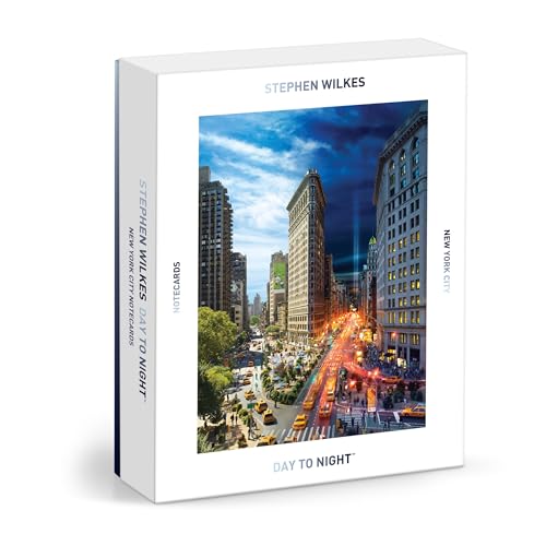 Galison Stephen Wilkes Day To Night Notecard Set – All Occasion Assorted 16 Blank Notecards Featuring Four Iconic Day To Night™ Images Of New York City