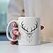 AYUEHBN Tazas de Café con Asa Ciervo poligonal hipster con animales viviendo en casa Imagen de AYUEHBN Tazas de Café con Asa Ciervo poligonal hipster con animales viviendo en casa