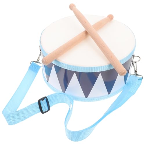 Vaguelly Boys Girls Drum Set - 2-in-1 Wooden Snare Drum Toy with 2 Drumsticks Educational Music Instrument Safe for Kids Rhythm Development and Music Learning Children's Day