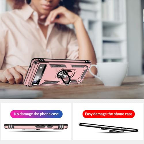 Coque de téléphone Google Pixel 6A or rose protection d'écran sereine - 4