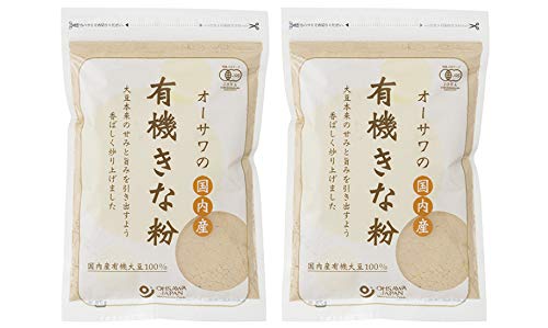 無添加 オーサワ 国内産有機きな粉100g×2個 ★ ネコポス ★ 北海道産有機大豆100%★直火焙煎 ★豆乳に入れて飲む、ヨーグルトに混ぜる、きな粉餅などで。 427kcal/100g
