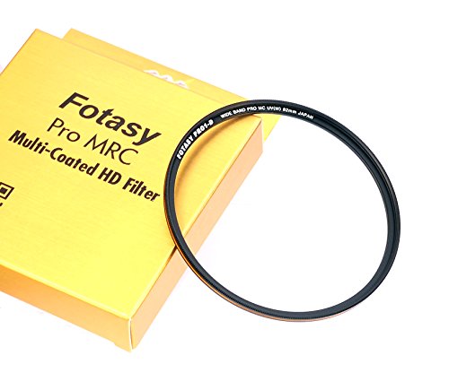 Fotasy 82mm Ultra Slim UV Protection Lens Filter, Nano Coatings MRC Multi Resistant Coating Oil Water Scratch, 16 Layers Multicoated 82mm UV Filter