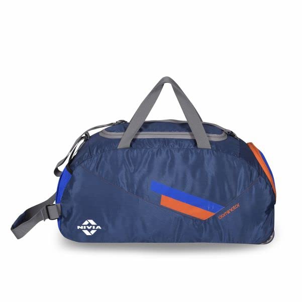 Dominator Duffle Bag,Travelling Bag, Double Strap Handles, 100% Polyester, Highly Durable and Premium Fabric Bag,Size- Medium (Navy Blue, Orange),Capacity-36 litres-image-17