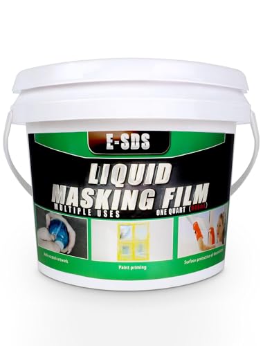 E-SDS Masking Liquid Tape Transparent Peelable Coating Used for Priming Window Painting 1 Quart