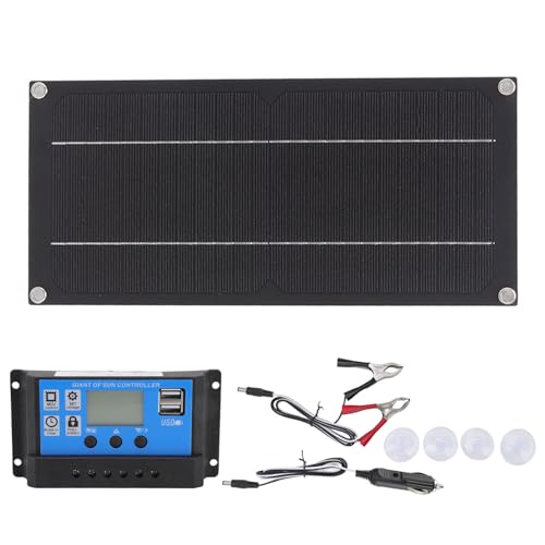 Tefola Kit De Panel Solar De 600 W 18 V, Cargador De Batería, Controlador De Carga Solar De 12 V/24 V Y Cables Solares,...