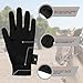 Thapower Kids Horse Riding Gloves Mesh Breathable Children Equestrian Horseback Boys & Girls Youth Outdoor Biking Cycling Sport Mitts Black XL