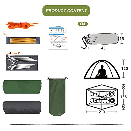 Tente de camping 2 places imperméable contre l'humidité du sol - 6