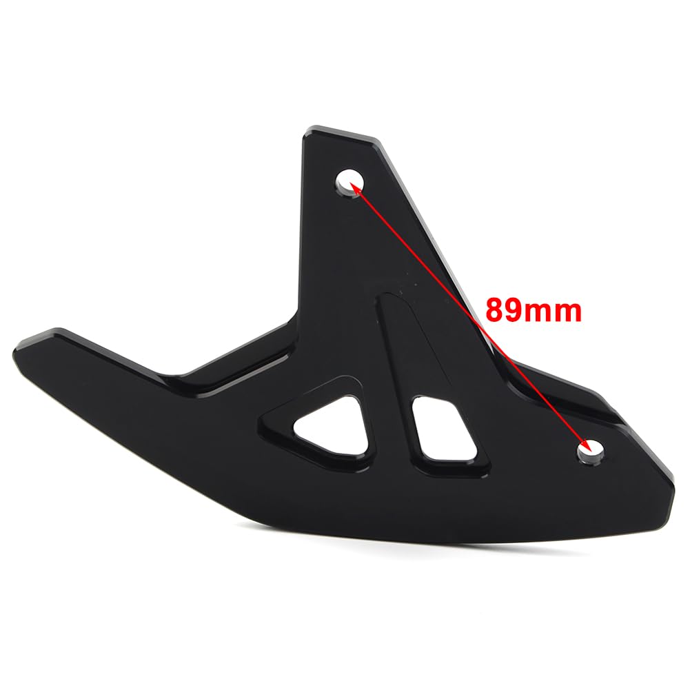 FSFYUK Protection de disque de frein arrière CNC noire Pour DRZ 400 2000-2004, DRZ 400E 2000-2007, DRZ 400S 2000-2015, DRZ 400SM 2005-2020