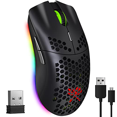 DUNMOON Souris de Jeu 6 Touches programmables éclairage LED 800-2400 DPI 19495