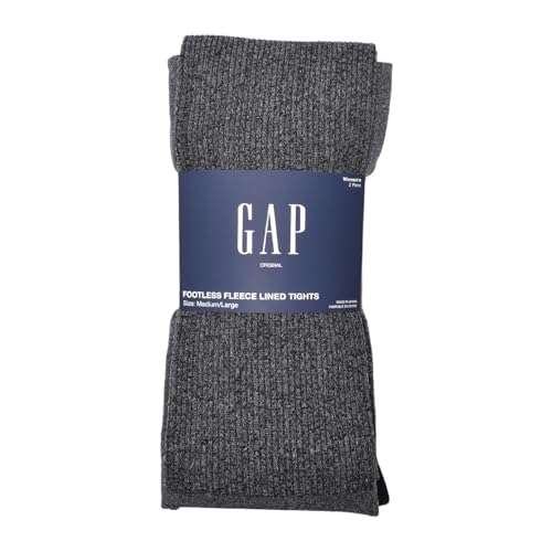 Image of GAP Women's Original Ribbed Seamless Tights, 2-pack Footless & Fleece Lined Tights, Soft