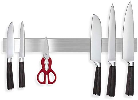 Magnetic Knife Holder/Wall Utensil Storage Rack/Kitchen Accessories Organizer Bar/Stainless Steel Knives Wall-Mounted Strip - 45cm(18inch)
