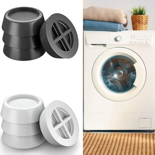 Lot de 4 amortisseurs de vibrations pour machine à laver pour usage domestique et sécurité du sol (blanc)