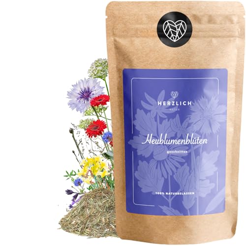 Heublumen 250g - Heublumenblüten für Heublumen Sitzbad Schwangerschaft - Heublumenbad Bade Tee Wickel und Auflagen - zur Geburtsvorbereitung | Geburtsvorbereitung Sitzbäder von Herzlich Natur