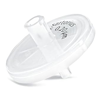 Sartorius Minisart 17575----------K SRP Syringe Filter with Male Luer Slip, PTFE Membrane, Non Sterile, Opaque, 0.2m Pore Size Pack of 50