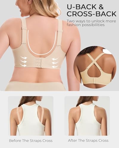 Gailife Scalloped Lift Bras Women Soft Jelly Push Up Wireless Bra Supportive V Neck No Underwire Seamless Tshirt Bralettes3