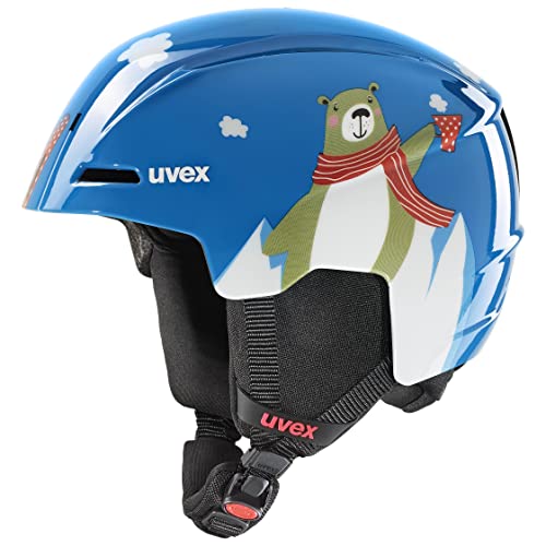 uvex Viti, Casco da Sci Unisex Bambino, Blue Bear, 46-50 cm