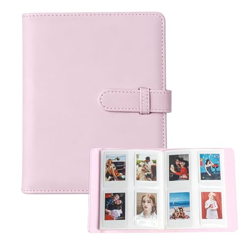 ZhouWei Álbum de Fotos con 256 Bolsillos, Albunes para Fotos Película 3 Pulgadas Libro Album Foto, para Fujifilm Instax Mini 11 70 50s 26 25 9 8 7s Compatible Polaroid Snap y Kodak Mini (Rosa)