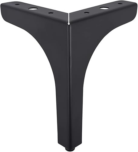Miniatura 7 de Patas de metal para muebles de 6 pulgadas  5.9 in, color negro, paquete de 4 unidades para soportes de sofá, gabinete, sofá, mesa otomana, carga de