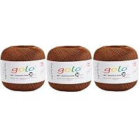 Golo Häkelgarn, 3 Knäuel – 100% Merzerisierte Baumwolle, Je 40g/400m, Für Feine Handarbeiten