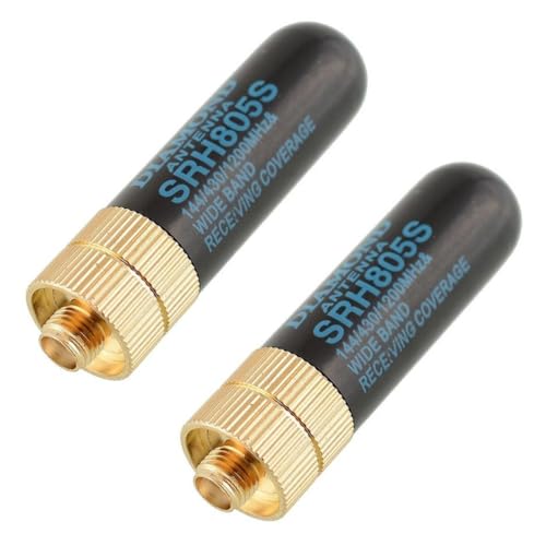 AngelReally SRH805S SMA-F Female Dual Band Antenna,5cm SRH805S Walkietalkie UV Dual Antenna for GT-3 UV-5R BF-888s Radio (2 Pack (TD-805S 1.96