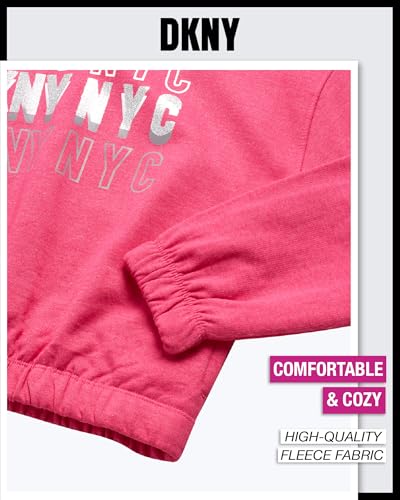 DKNY Girls Fleece Set - 2 Piece Matching Set Sweatshirts and Sweatpants - Girls' Fashion Fleece Outfit (4-16)4