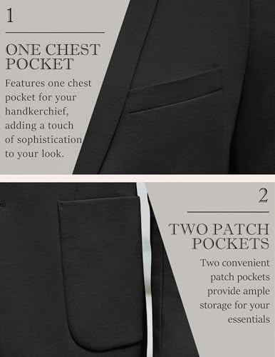 COOFANDY Men's Casual Knit Blazer Slim Fit Lightweight Sport Coat Stretch Two Button Suit Jacket4