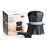 Bxgnip Garlic Crusher, Garlic Press Also for Ginger, Nuts, Chili, Herbs, Twist Mincer Easy Squeeze Manual Press Peeler with Peeler And Scraper, Easy to Clean