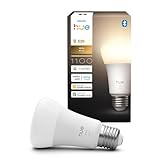 フィリップスヒュー(Philips Hue) スマート電球 E26 75W相当 ホワイト 1個 - スマート照明 Alexa対応 1100lm 電球色 調光 スマートホーム 間接照明 LED スマートライト 音声操作 アプリ操作 Matter対応 リモコン操作 遠隔操作 スケジュール機能 明るさ調整 【後継品】