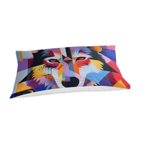 Parure de lit loup 3D microfibre 135x200 avec fermeture éclair - 3