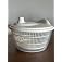 IKEA Synthetic Rubber Salad Checkered Spinner Bowl, White, 1 Piece, 2 Liter
