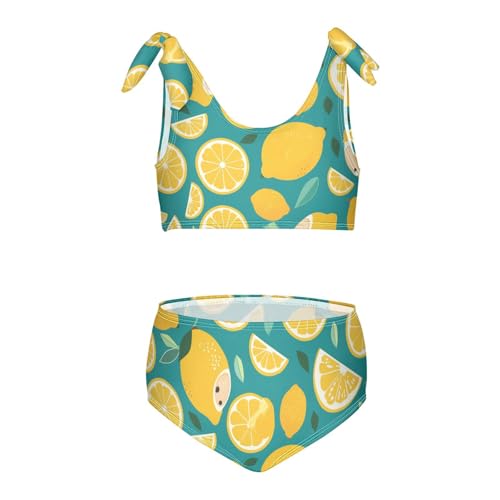 KLL Slices Whole Lemons Girls Two Piece Bikini Sets Beach Swimsuit Swimming Suits Cute Shoulder Strap