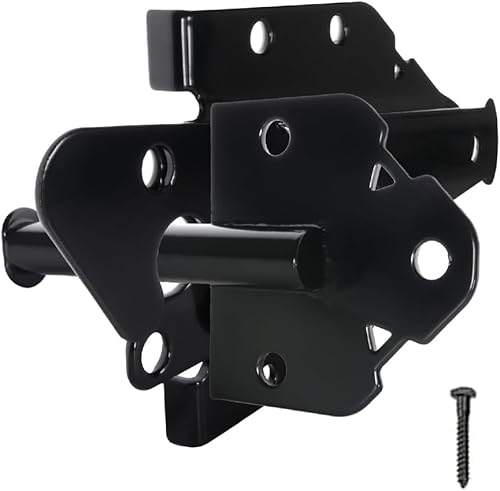 Advantage Industries Pestillo de puerta de madera autoenclavado de acero | Diseño de resorte oculto, bloqueo de arandela | Entrada de resorte de dos