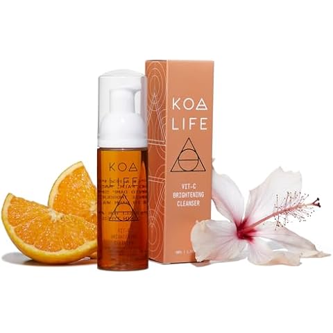 KOA LIFE Vit-C Brightening Facial Cleanser - Vitamin C Facial Cleanser Wash, Skin Brightening Face Wash, Gentle Foam Cleanser, Vegan - 1.7 Fl Oz Cover