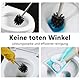WC-Bürste, 4 Stück, WC-Bürsten mit Edelstahlgriff, Stehende Edelstahl-WC-Bürsten für Badezimmer, Toilette, Ergonomisch, Elegant, Langlebig (Ø 6.5cm, Schwarz)