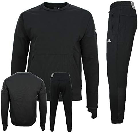 Amazon アディダス スウェット 上下 メンズ トレーニングウェア 裏フリース 丸首 Eld44 Cy98 Eld43 Cy98 ブラック 保温 防寒 あったか 裏起毛 上下セット トレーナー パーカー 通販