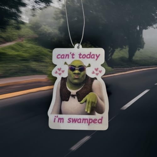 Funny Cant Today Im Swamped Car Air Freshener Hanging Design with Hearts | joke gift