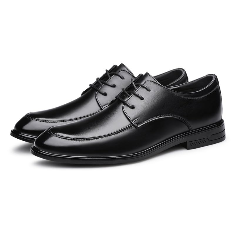 Mens Formal Lace Up Non Slip Shoes Vintage Tuxedo Dress Shoes Pointed Toe Leather Wedding Oxfords2