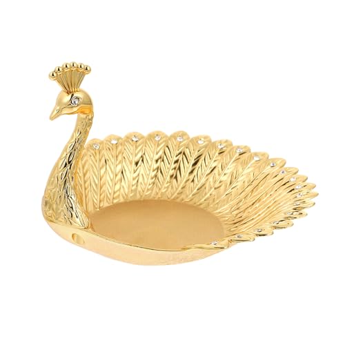 UPKOCH Frutero de Metal Dorado Forma de Pájaro Exótico, Bandeja de Aleación Ornamental y Almacenamiento para Decoración de Escritorio y Sala